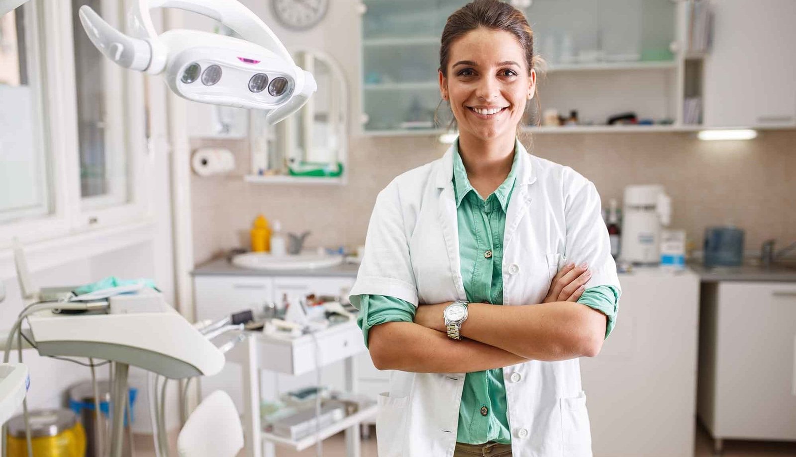 A dentist is happy with dental offices advertise guide by BRANDCOM - digital marketing agency Gold Coast.