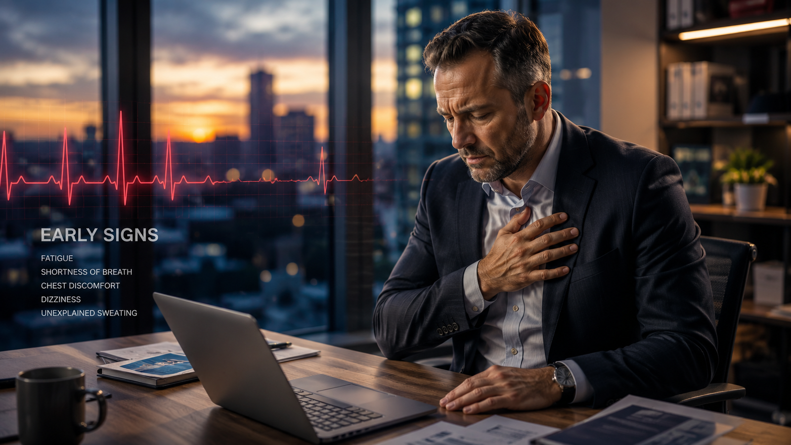 Early cardiovascular symptoms are often mistaken for everyday stress and fatigue.