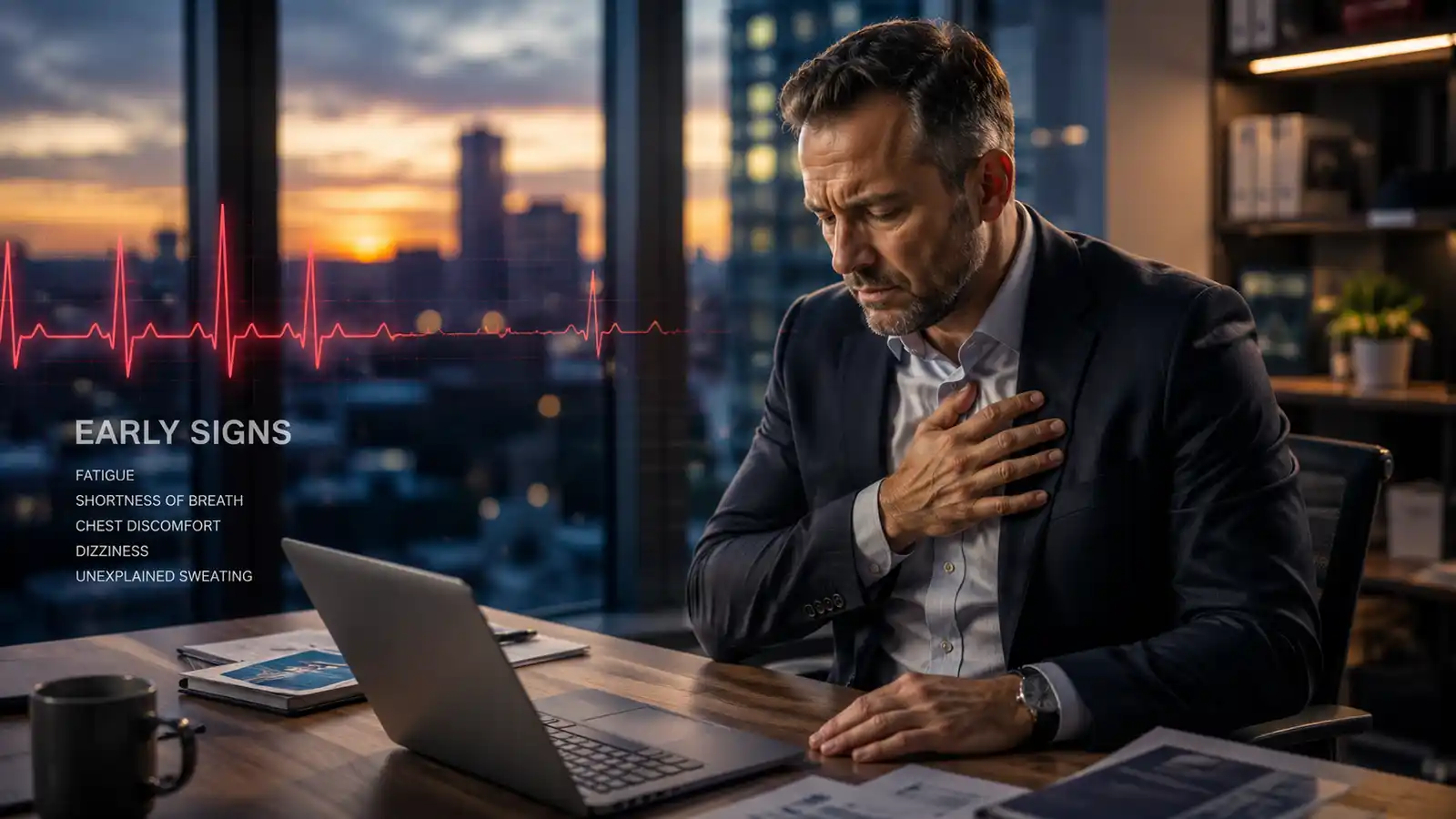 Early cardiovascular symptoms are often mistaken for everyday stress and fatigue.